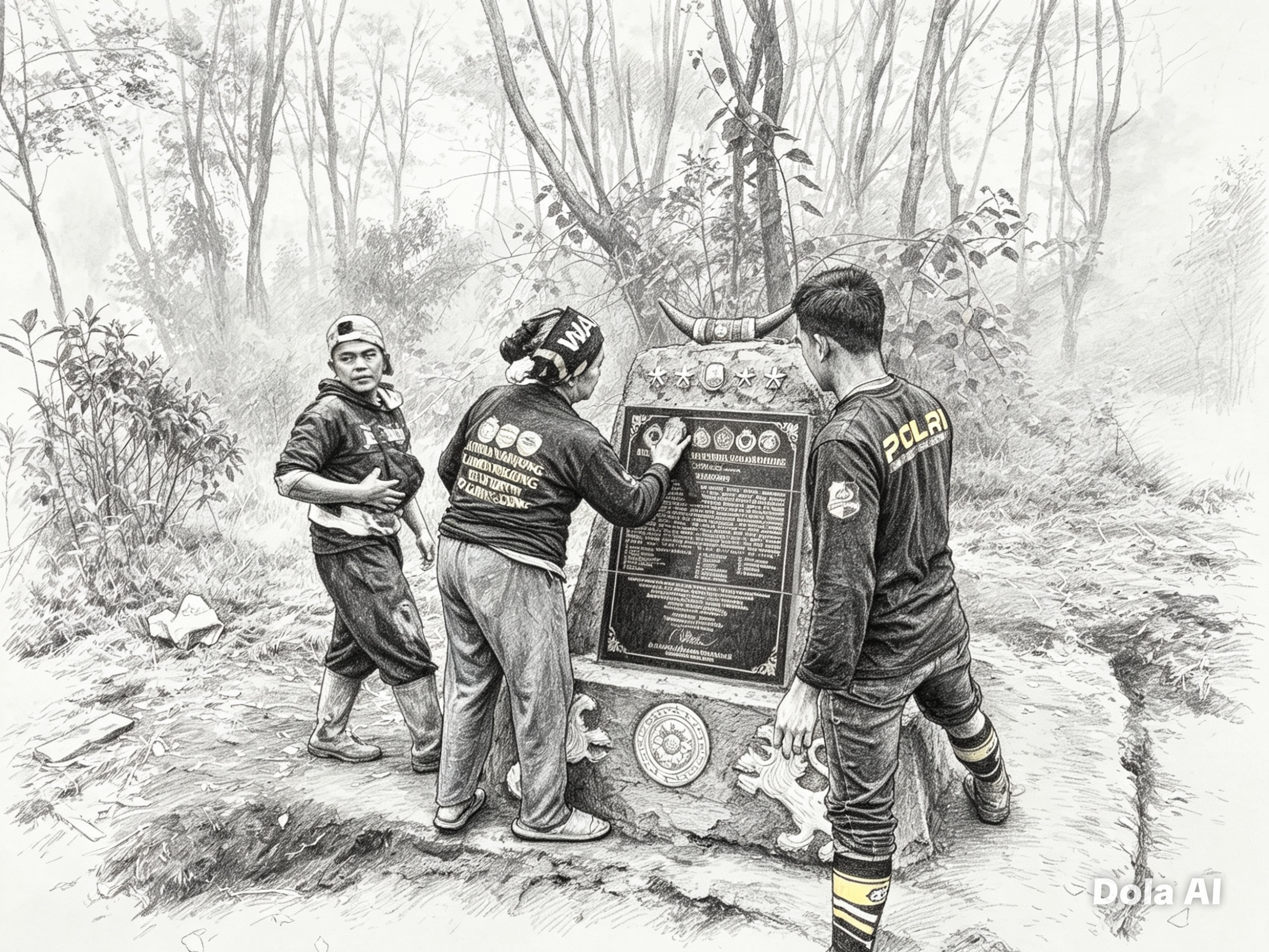 MONUMEN KAWAH PURBA GALUNGGUNG TIM EXSPEDISI GASANTANA